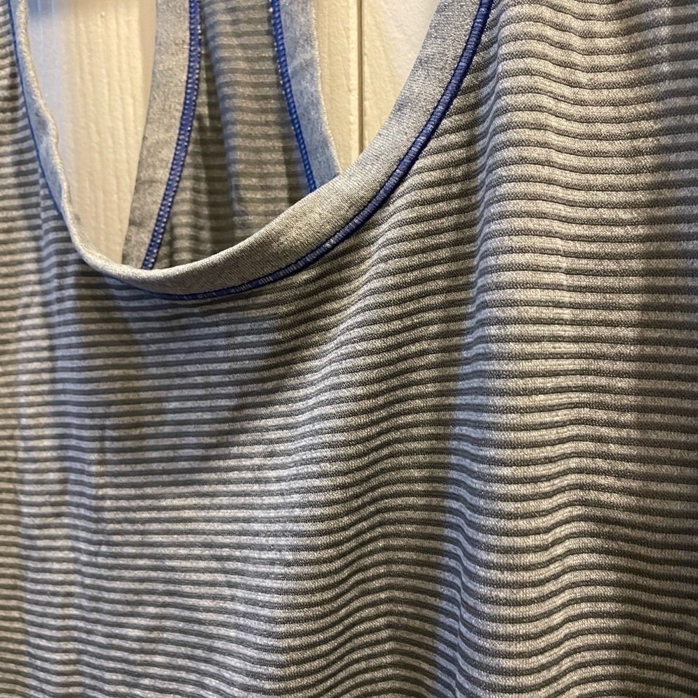 Striped Athletic Racerback Tank Top - Picture 3 of 3
